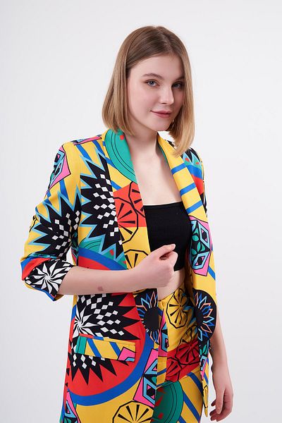 Swass PATTERNED YELLOW JACKET