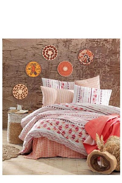 KÜBRAHOME'S Single puff pique set pirgi pink