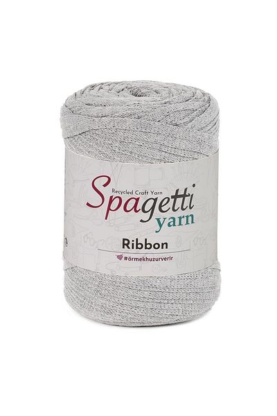 Spagettiyarn Κορδέλα Πέτρα Γκρι Πλεκτό Χέρι