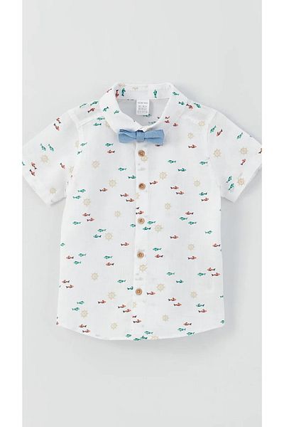 LC Waikiki Short Sleeve Printed Baby Boy 3 Piece Set