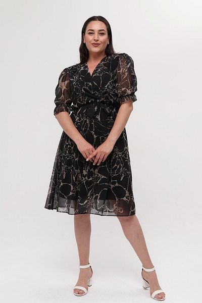 Neşeli Butik γυναικείο φόρεμα σιφόν με επένδυση συν μέγεθος RYX8063