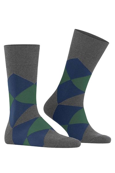 Burlington Herren Socken - Clyde, Rautenmuster, Bio-Baumwolle