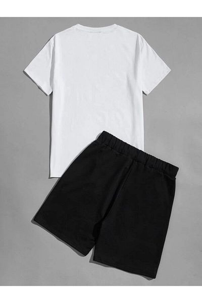 trendgar K Printed Black Shorts Set