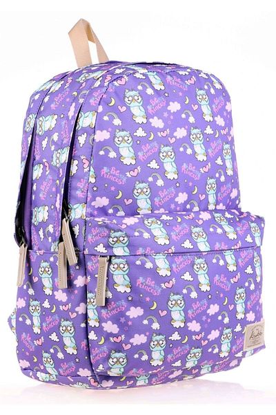 KAUKKO Școală de fete Nature Purple Owl și rucsac zilnic