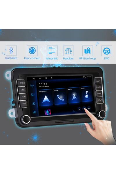 Genel Markalar 7 inch 2gb Ram/32gb.Rom +Carplay+Android Auto ile Volkswagen G...