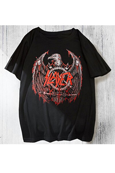Freak Tshirt Black Color Slayer Printed Wide Fit Unisex Rock-metal T-shirt