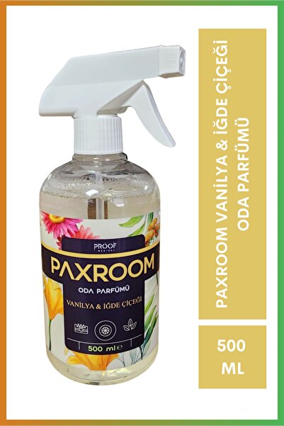 PAXROOM Vanilya-iğde Çiçeği Kokulu 500ml 1 Adet, Oda Kokusu, Banyo Kokusu, Do...