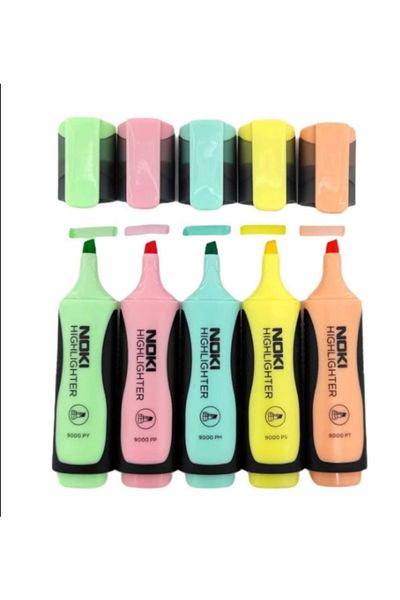 Noki Pastel Highlighter 5 Pcs Pvc 9000p