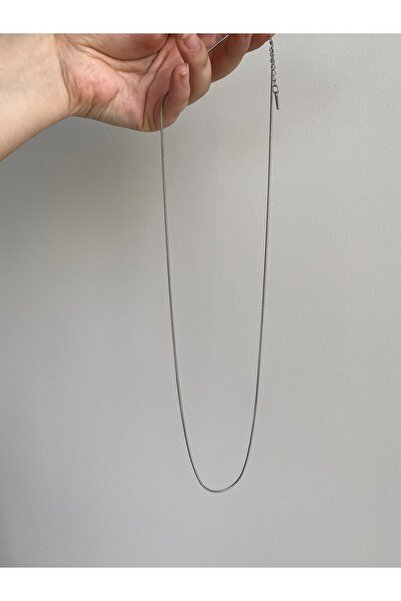 Owentis سلسلة ذيل ثعلب فضية أنيقة صغيرة 60 سم - لا تشويه -