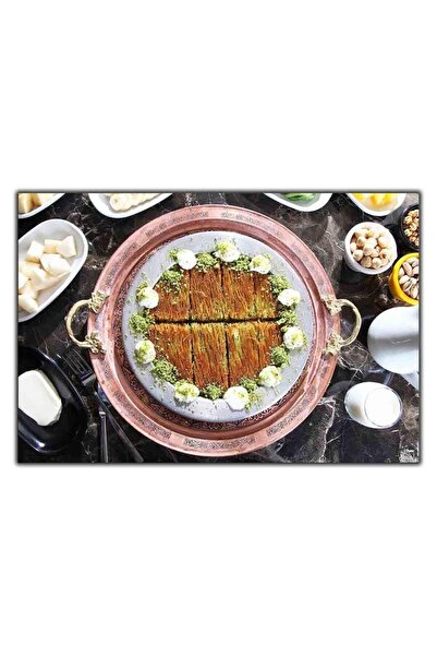 tablodekor BAKIR TABAKTA KÜNEFE KANVAS TABLO