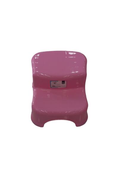 Bahat Plastik 2 Basamaklı Çocuk Basamağı Kaymaz Pvc Tabanlı Pembe
