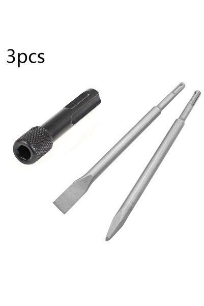 Depolife Kırıcı Delici Matkap Için Sds Plus Matkap Uç Seti Murç Keski 1/4 Hex Vidalama Adaptörü 3 Parça