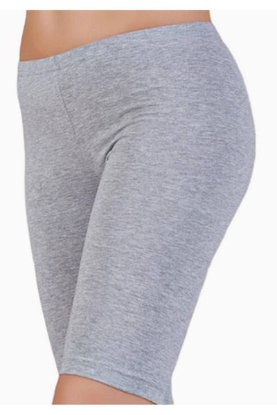 Tutku Women's Cotton Plain Short Tights 1 Pack Gray New Season (8 Economic Pack)