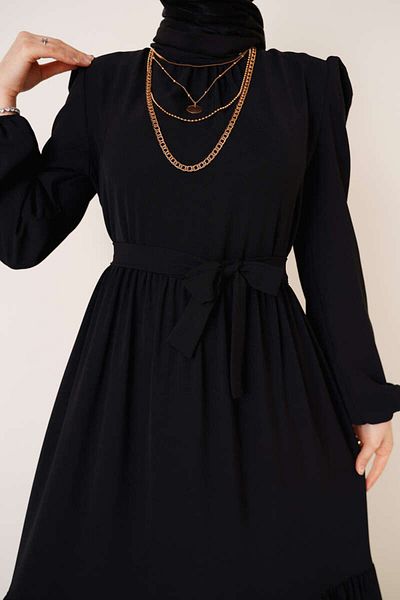 VOLT CLOTHİNG Ayrobin-Kleid für Damen mit gerafftem Detail am Kragen