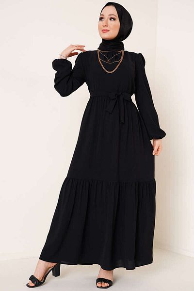 VOLT CLOTHİNG Ayrobin-Kleid für Damen mit gerafftem Detail am Kragen