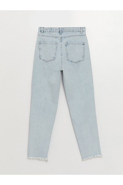 LC Waikiki Pantaloni de damă Mom Fit cu detaliu rupt
