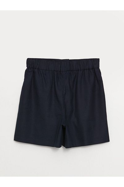 LC Waikiki Standard-Passform, einfarbig, Leinenmischung, Damen-Shorts