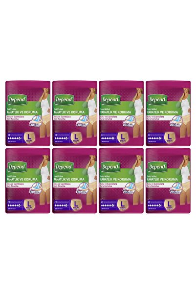 Depend Patient Diapers Absorbent Panties Large Size Large Size 240 Pieces 95-130 cm (30x8 Pack)
