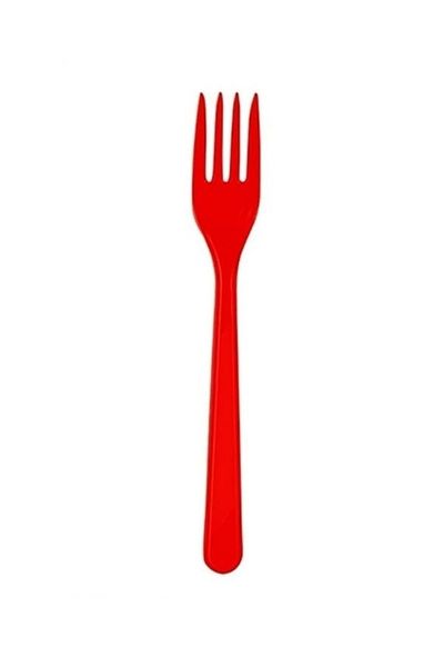 asöy 25 Pcs Red Plastic Prongs - 1 Pack