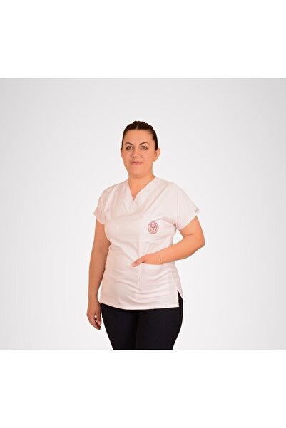 Sarıçiyil Üniforma Doctor Nurse Scrubs cu decolteu în V unic (femei)