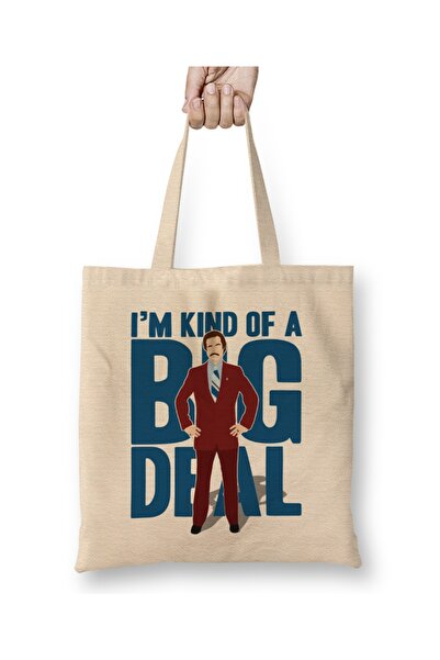 Baskı Dükkanı Voditelj vesti Ron Burgundy Majica kratkih rukava "Kind Of A Bi...