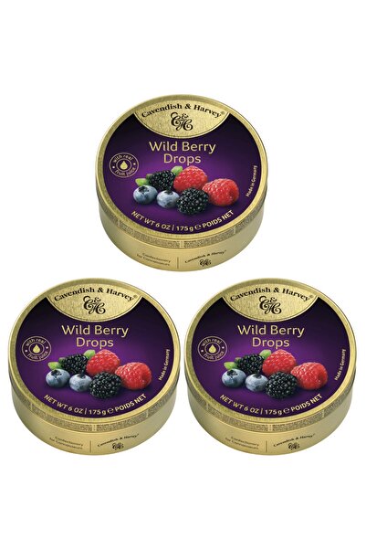 Cavendish & Harvey - حلوى بنكهة التوت الأسود المختلطة مكونة من 3 قطع 175 جرام...