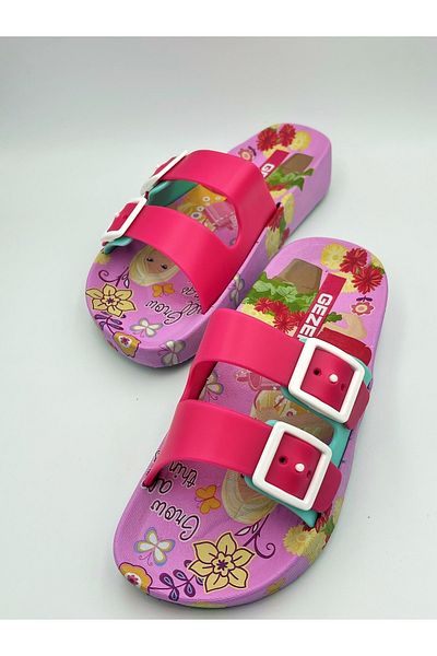 GEZER Princess Patterned Girl's Slippers (Buy 1 Size Larger)