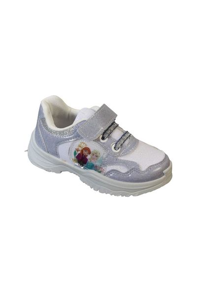 Frozen Girl's Blue Licensed Thick Sole Velcro Sneakers