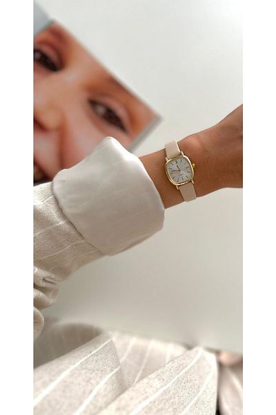 Ricardo Lena Beige Leather Strap Women's Wristwatch