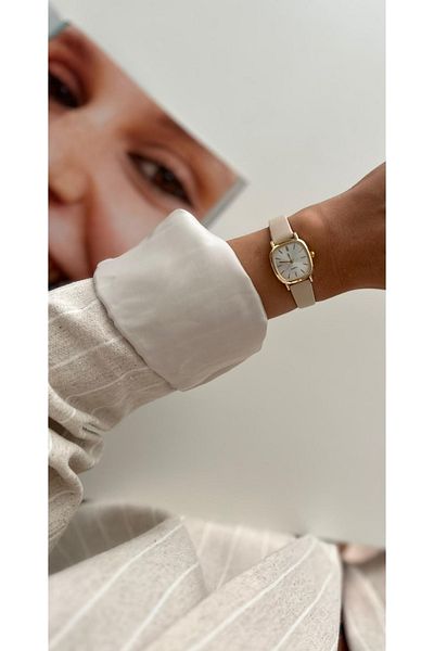 Ricardo Lena Beige Leather Strap Women's Wristwatch