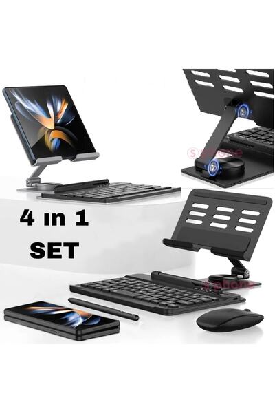 Sphone Apple Ipad 10. Nesil 10.9 Uyumlu Bluetooth Klavye & Dokunmatik Kalem & Mause & Katlanır Stand Set