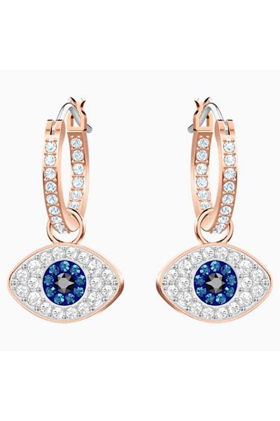Fay Yamaner Women's Earrings Duo: Pe Hoop Evil Eye Dmul/Ros5425857