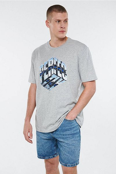 Mavi Men's Perfectly Printed Gray T-Shirt0611384-80196