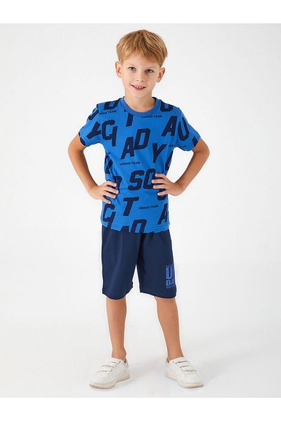 ROLY POLY Rolypoly Boy's Shorts Suit 2-7 Years Old Saks Blue