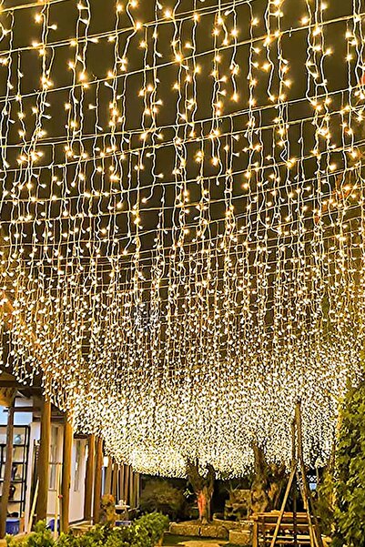 TechnoStation 4 Metre 8 Fonksiyonlu Perde Led 96 Ledli 50x60x70cm Saçaklı Kab...