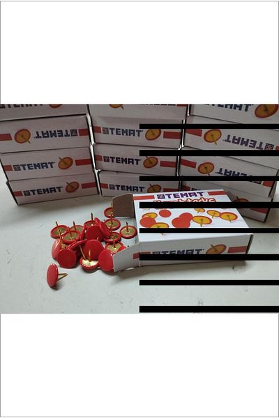 Temat Red Colored Pushpin 5 Boxes 150 Pieces