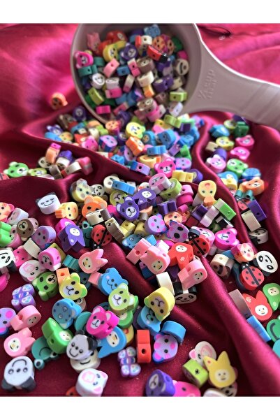 Aslan Online Hayvan Figürlü Fimo Boncuk 10mm Polimer Fimo (30 Adet)