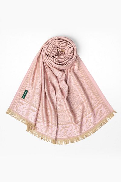 Ramada İpek Pashmina Pink Beige Women's Shoulder Shawl