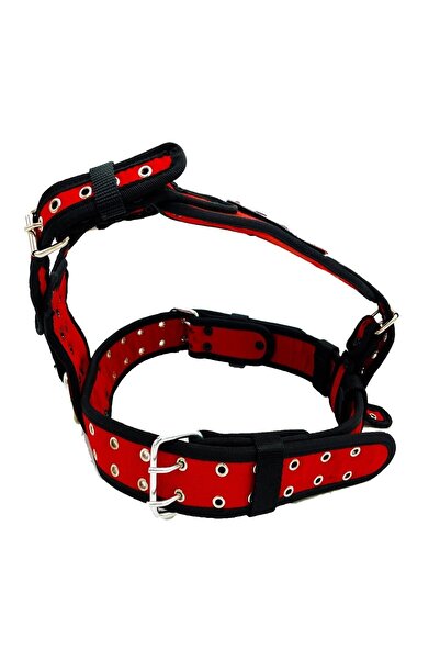 Tasma Market Kırmızı K9 Alman Kurdu Köpek Göğüs Tasması Göğüslük Tasma