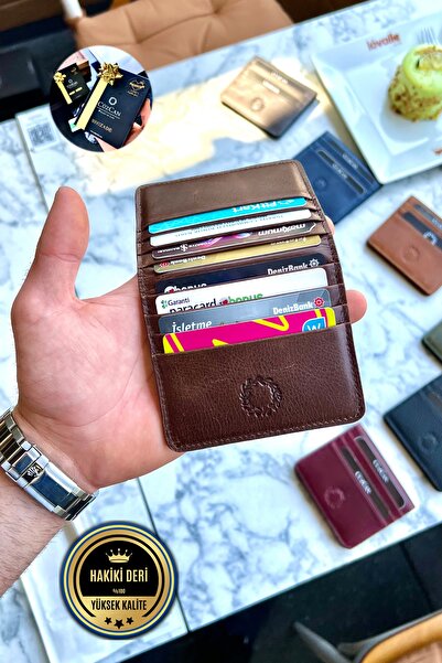 CüzCan Rixe Antik Kahve Unisex Hakiki Deri Kartlık Cüzdan ( Ultra Ince) Kişiy...