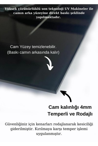 ACRES Kabe Gökyüzü Cam Tablo-dini Tablo-islami Cam Tablo