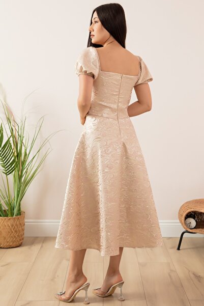 PULLIMM WATERMELON SLEEVE SILVERY DRESS 13410