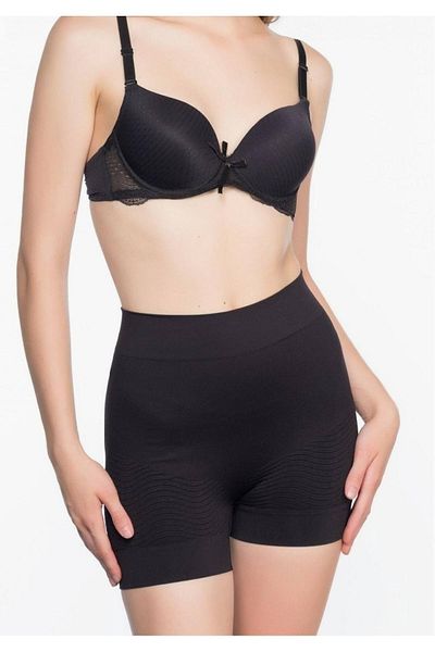 Emay Women's Black Anticellulite Hip Open Boxer Corset S New Season