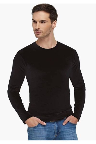 Tutku Elit Ανδρικό εσώρουχο με μακρυμάνικο λαιμό Lycra 6 τεμαχίων Νέα σεζόν