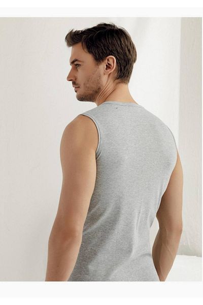 Şahinler Men's Gray Zero Sleeve O Neck Undershirt M Gr New Season (6 Pieces Economic Package)
