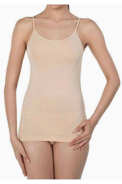 Kom Women's White Basic Top Cotton Undershirt Ba0636201 New Season (6 Pieces Economic Package)