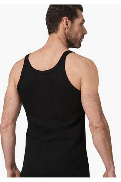 Namaldı Full Cotton Rib Thin Strap Men's Athlete Black New Season (2 Economic Pack)