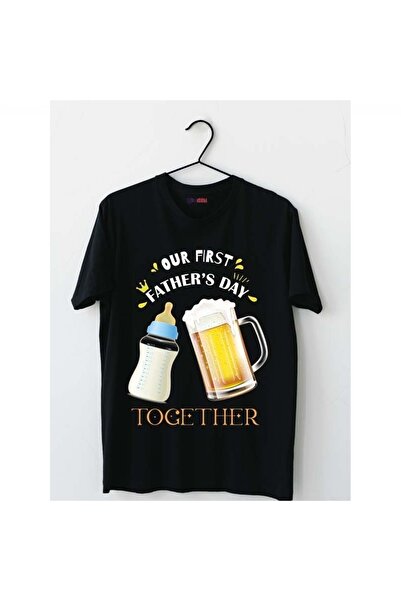 HOBİMOBİ Together Biberon Baskılı Babalar Günü Erkek Tshirt