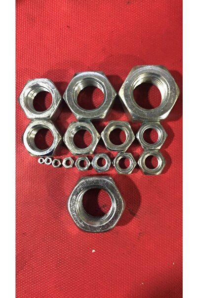 GİJONTEK M24 Metrik Çelik Somun Dın934 Beyaz 50 Adet