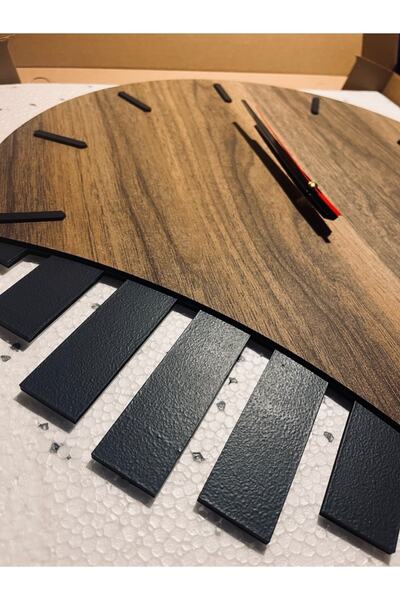 Amorfoz Neo Geometrik Ahşap Duvar Saati